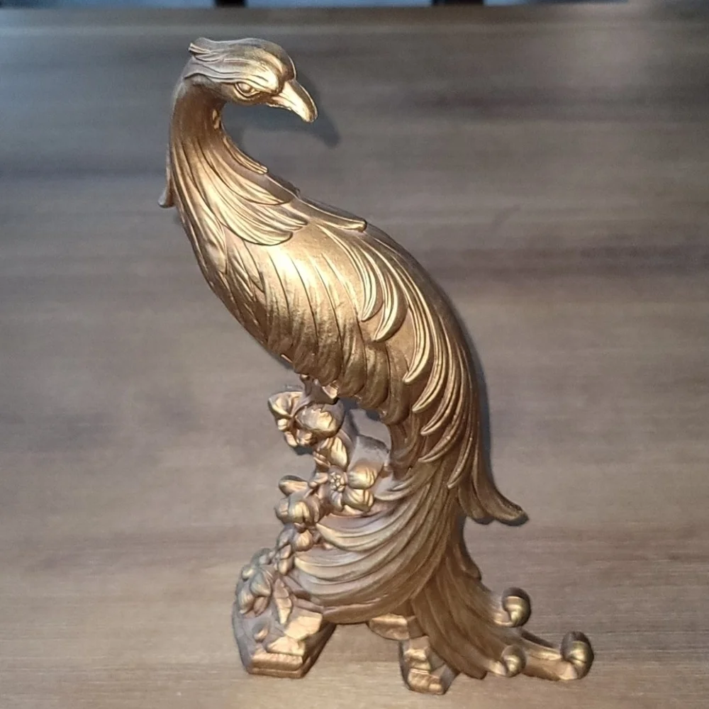 1960s Syroco Wood Phoenix Peacock Pheasant Birds - Picture 6 of 8